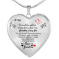 To My Granddaughter (Love Grandma) Heart Necklace