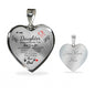To My Daughter (Love Dad) Heart Necklace