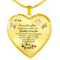 To My Granddaughter (Love Grandma) Heart Necklace