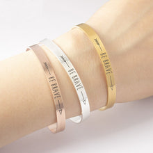 Load image into Gallery viewer, BE BRAVE Inspirational Bracelet
