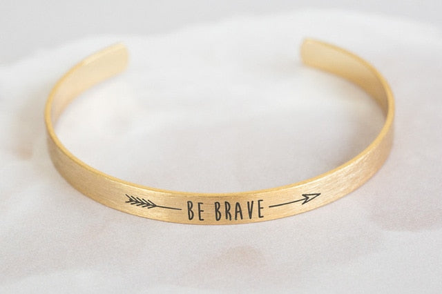 BE BRAVE Inspirational Bracelet